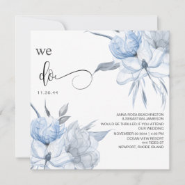 *~* Blumenblauer Bouquet AR15 QR UAWG WEDDING Einladung