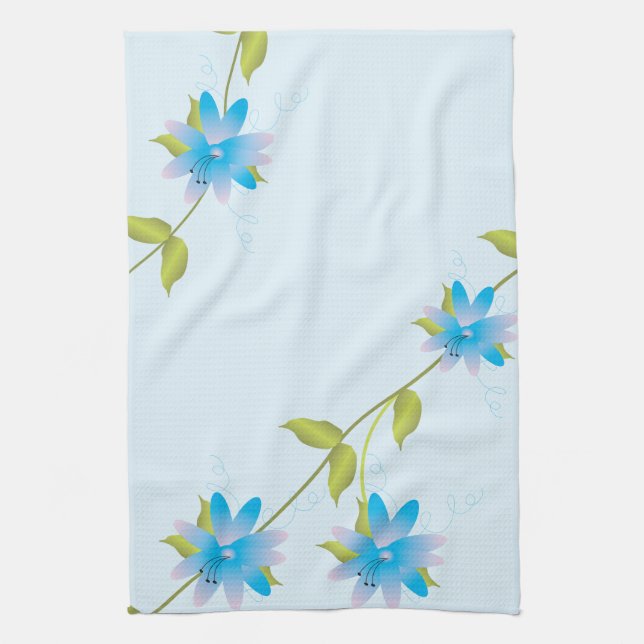 Blumenblauer Handtuch (Vertikal)