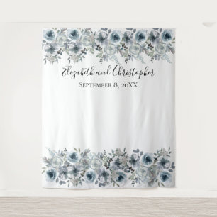 Blumenblauer Hintergrund Foto Prop Polterabend  Wandteppich