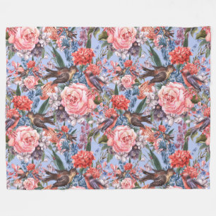 Blumenblauer Hintergrund Rose Hyacinth Wilde Blume Fleecedecke