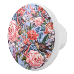 Blumenblauer Hintergrund Rose Hyacinth Wilde Blume Keramikknauf