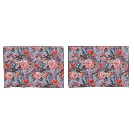 Blumenblauer Hintergrund Rose Hyacinth Wilde Blume Kissenbezug