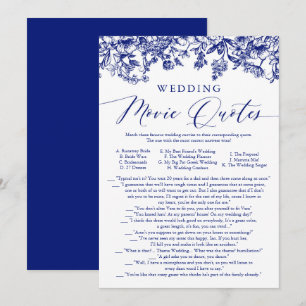 Blumenblauer HochzeitswettbewerbS Bridal Game Einladung