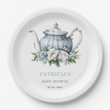 Blumenblauer Tee Party Kinderdusche