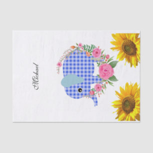 Blumenblauer Tissue Seidenpapier