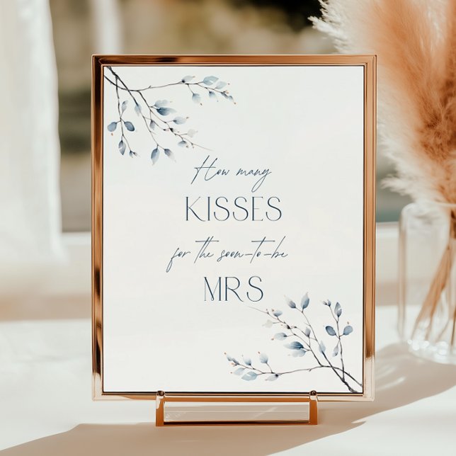 Blumenblauer Winter Botanisch wie viele Küsse Poster (Von Creator hochgeladen)