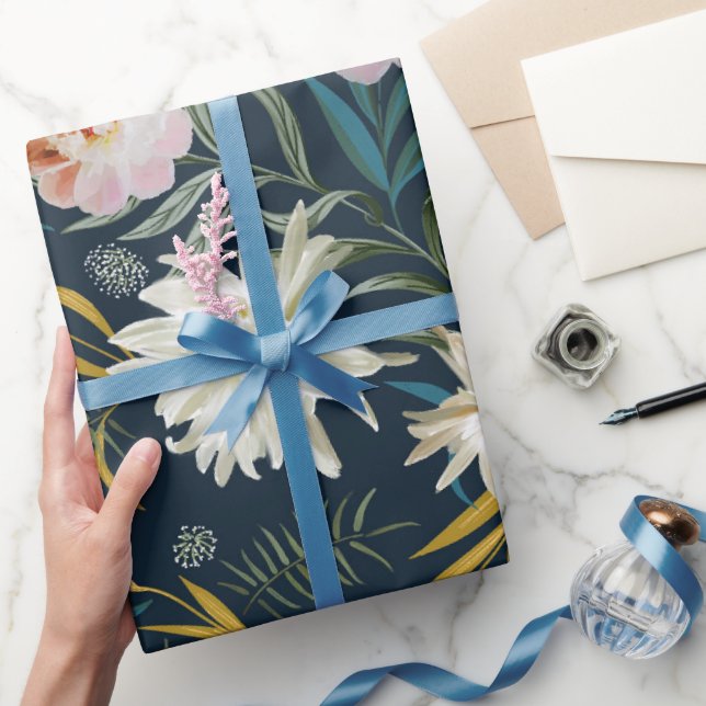 Blumenblümchen, gezeichnet große Blume Geschenkpapier (Schenken)