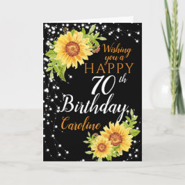 Blumenblume 70. Geburtstag Sonnenblume Karte
