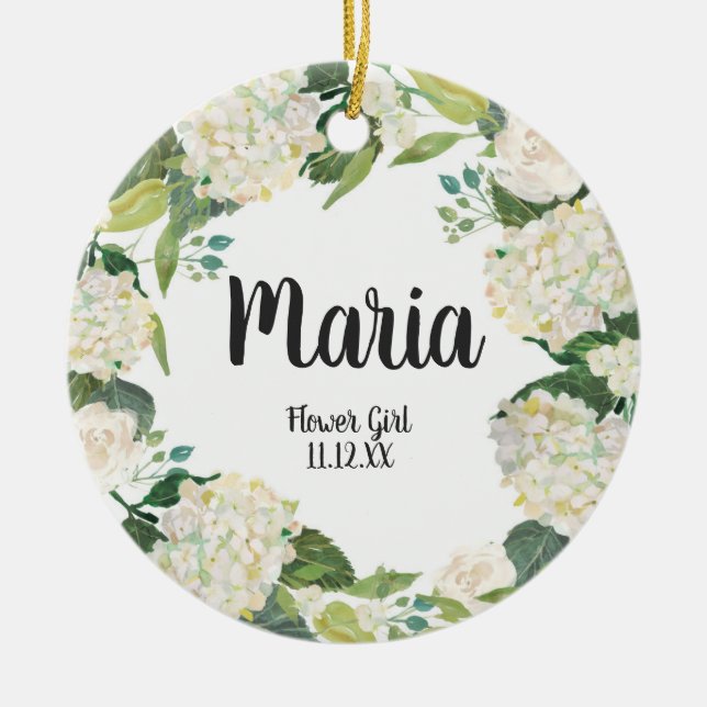 Blumenblume Girl Keramik Ornament (Vorne)