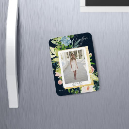 Blumenblume Mitternacht Foto Abschluss Karte Magnet