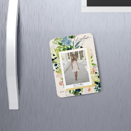 Blumenblume Mitternacht Foto Abschluss Karte Magnet