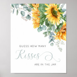 Blumenblume schätzt wie viele Kisses-Dusche Poster