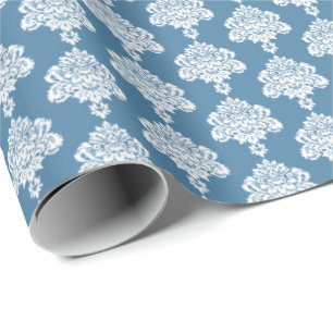 Blumenblume  Weißes Damaskenwaschpapier Geschenkpapier