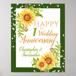 Blumenblume zum 1. Hochzeitstag Poster