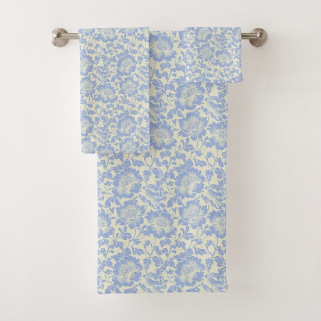 Blumenblumen auf Elfenbein Badhandtuch Set (Insitu)