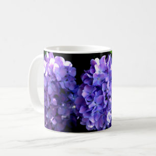 Blumenblumen, Blütenblüten, Hydrangeas Kaffeetasse