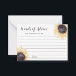 Blumenblumen Hochzeitsratgeber Karten<br><div class="desc">Fügen Sie Hochzeitsfeiern und Brautpartys eine besondere Touch mit diesen ausgekleideten Ratschlägen hinzu,  die eine Aquarellzeichnung der wunderschönen Sonnenblumenblüten in Gelb und Braun enthalten.</div>