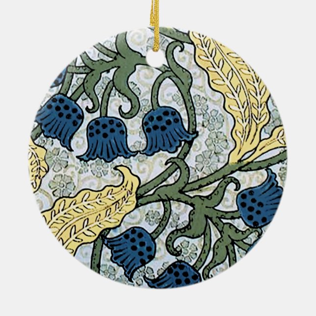 Blumenblumen Lily Valley Wiederholung Keramikornament (Hinten)