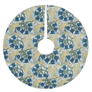 Blumenblumen Lily Valley Wiederholung Polyester Weihnachtsbaumdecke