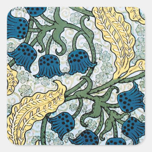 Blumenblumen Lily Valley Wiederholung Quadratischer Aufkleber