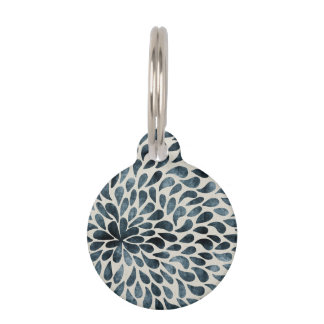 Blumenblumenblätter Haustiermarke