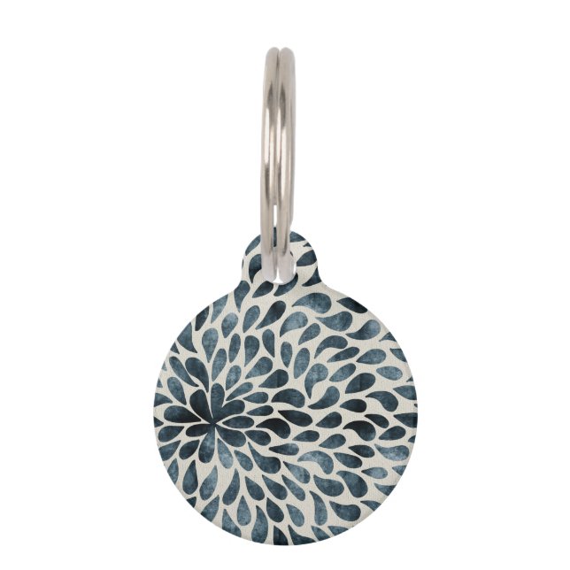 Blumenblumenblätter Haustiermarke (Vorderseite)