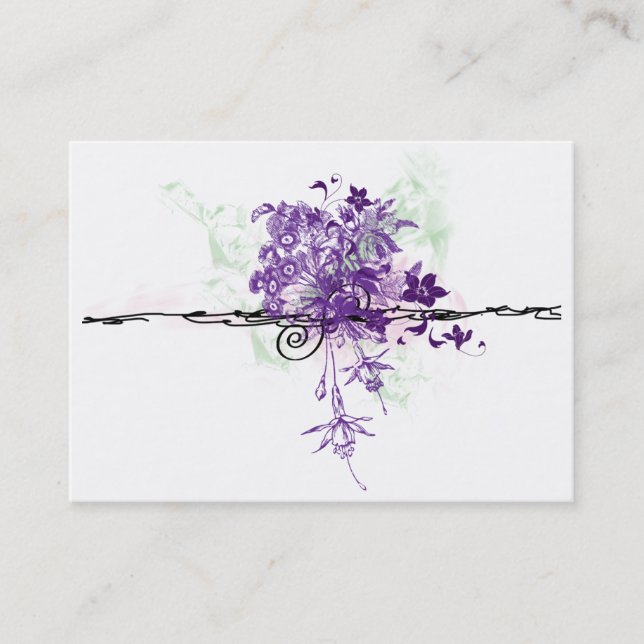 Blumenblumenstrauß abstrakt - visitenkarte (Vorderseite)