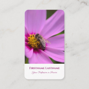 Blumenblüte mit Blütenblättern, beschäftigt mit Bi Visitenkarte