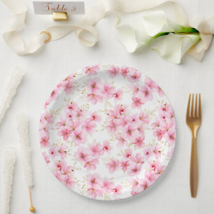 Blumenblüten drucken pappteller