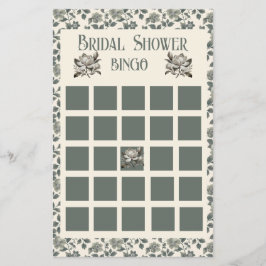 Blumenblüten in Grün und Creme Flyer