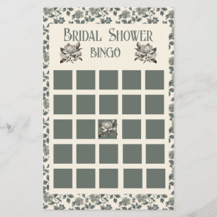 Blumenblüten in Grün und Creme Flyer