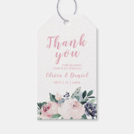 Blumenblütenblütenblüte Hochzeit danke Geschenkanhänger