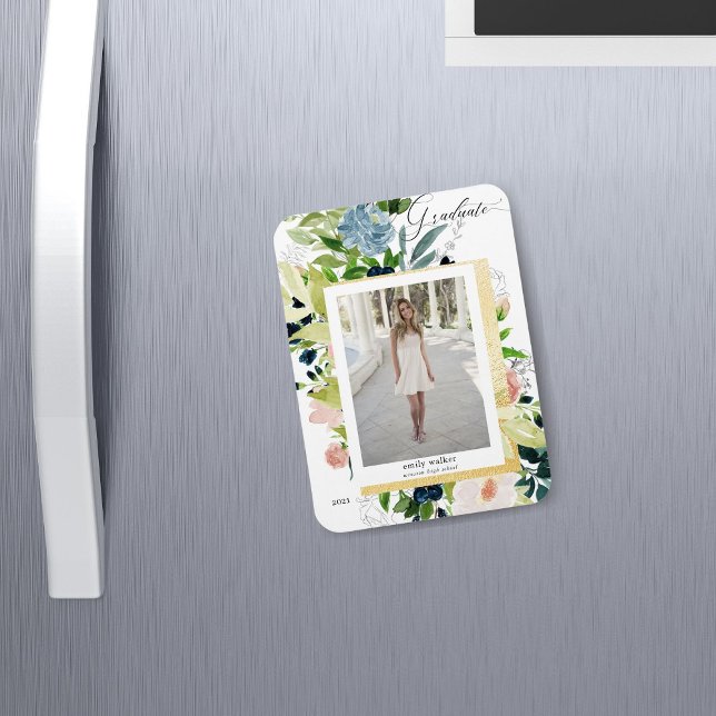 Blumenblütenkarte Foto Abschluss Magnet (Von Creator hochgeladen)