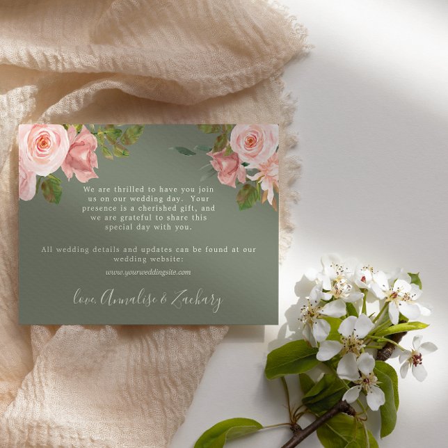 Blumenblütenkarte für die Hochzeitsnaehe Begleitkarte (Von Creator hochgeladen)