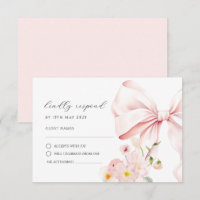 Blumenblütenrosa Bauch Elegante UAWG Response Card