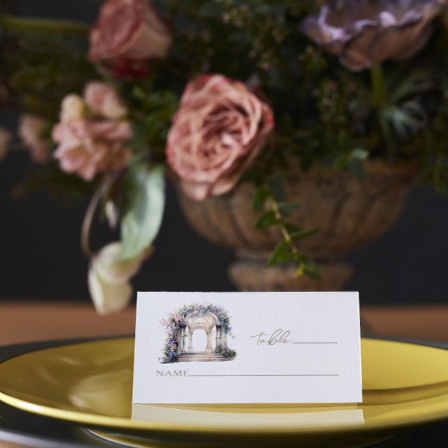 Blumenbogen Hochzeitswasser Platzkarte (Von Creator hochgeladen)