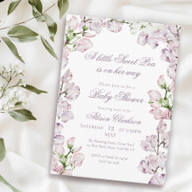 Blumenbogen Süße Erbse Baby-Brunch elegante Lavend