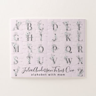 Blumenbotanischer Brief Alphabet Benutzerdefiniert