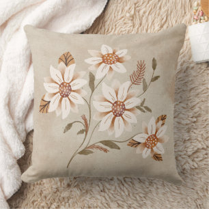Blumenbraun und Tan-Kissen Kissen