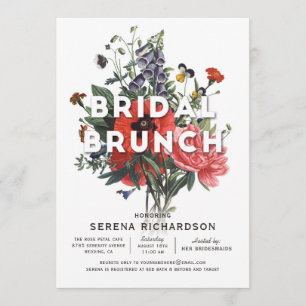 Blumenbrautbrunch-Brautparty-Einladung Einladung