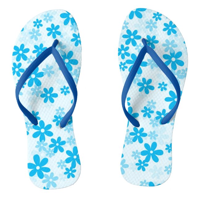 Blumenbreite Streifen, Frauen 4 - Männer 3 Flip Fl Flops (Fußbett)