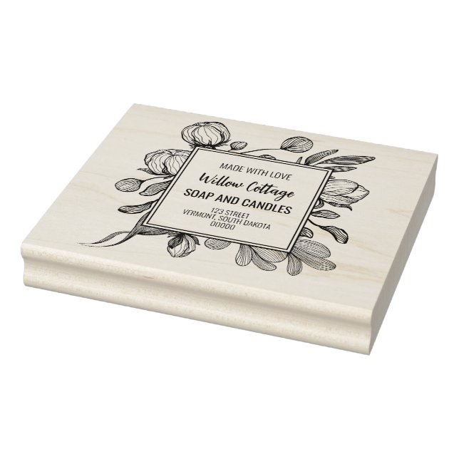Blumenbrennen aus Liebe-Kautschuk-Briefmarke Gummistempel (Stempel)