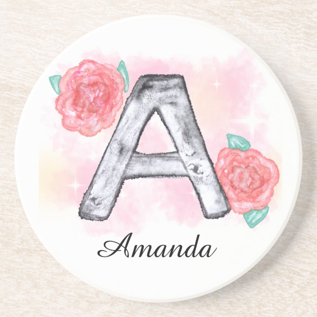 Blumenbrief A Getränkeuntersetzer (Vorne)