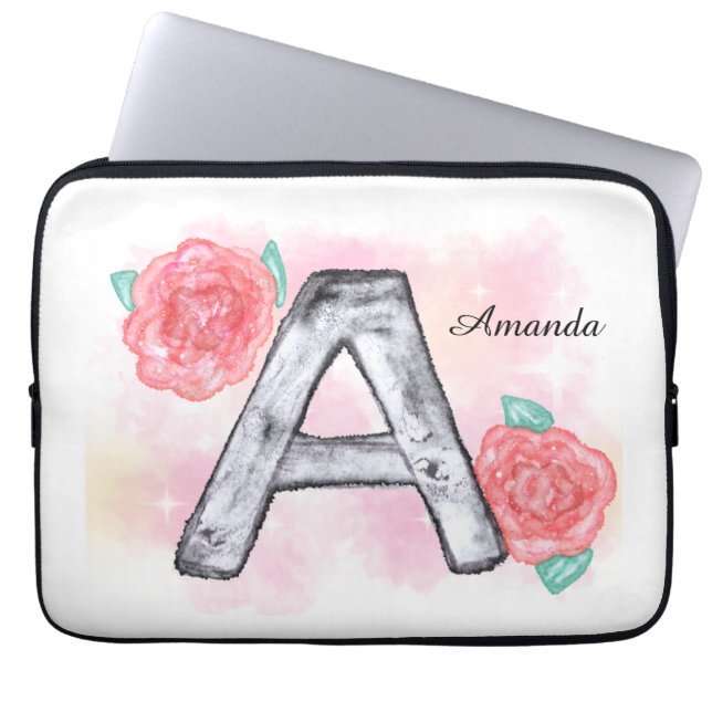 Blumenbrief A Laptopschutzhülle (Vorderseite)