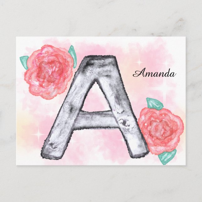 Blumenbrief A Postkarte (Vorderseite)