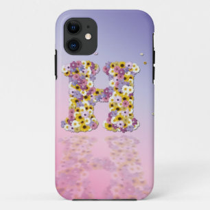Blumenbrief H iPhone 11 Hülle