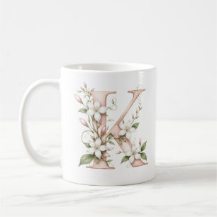 Blumenbrief K  Jasminblüten Personalisierter Beche Kaffeetasse
