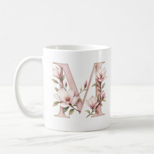Blumenbrief M Magnolienblüten Personalisierter Bec Kaffeetasse