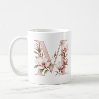 Blumenbrief M Magnolienblüten Personalisierter Bec Kaffeetasse