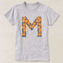 Blumenbrief M, T - Shirt der Frau